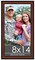 Photo Size Simple Brown Picture Frame - UV Acrylic, Foam Board Backing, Hanging Hardware
